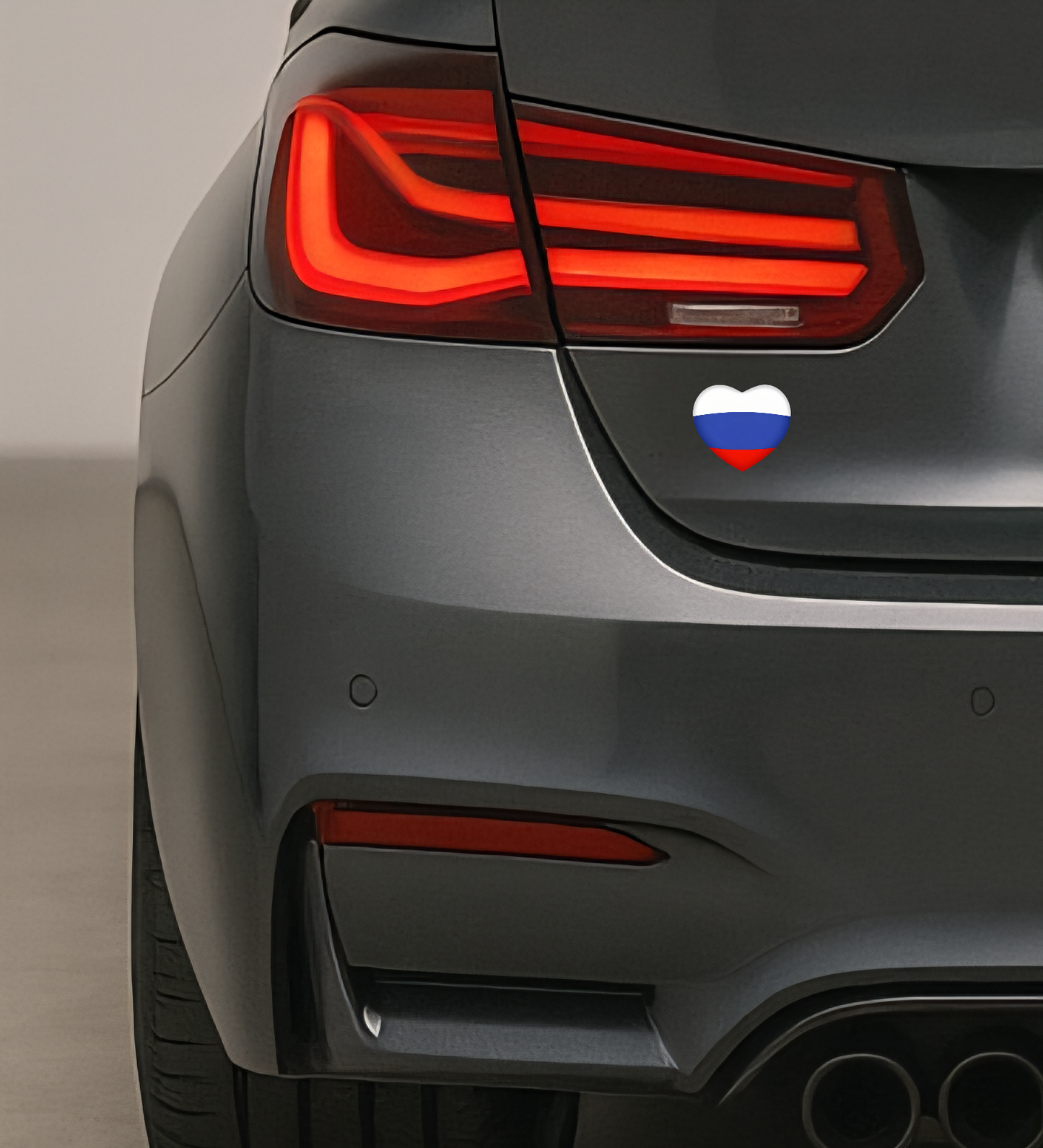 Russland Russia Россия Herz Aufkleber – Russia Flag Heart Sticker – Auto Laptop Helm 5,0 × 4,5 cm (047)