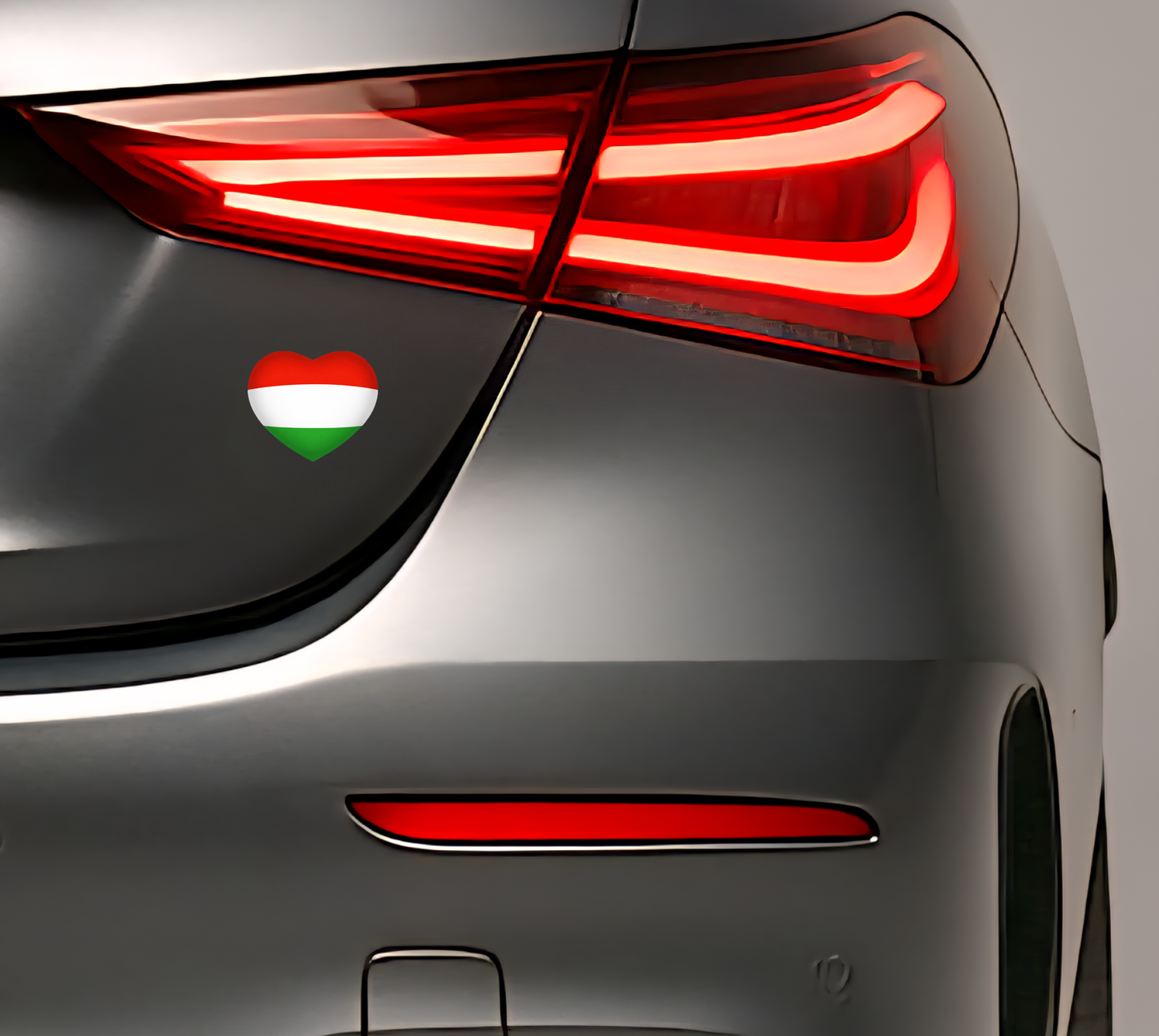 Ungarn Hungary Magyarország Herz Aufkleber Matrica – Hungary Flag Heart Sticker – Auto Laptop Helm – 5,0 × 4,5 cm (049)