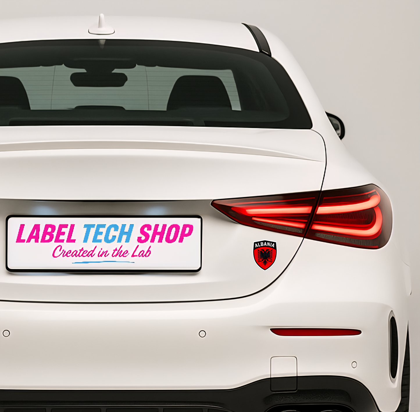 3x Albanien Aufkleber Shqipëria Shqiponja – Albania Flagge Emblem Wappen Sticker 4,5x5,8cm (105)