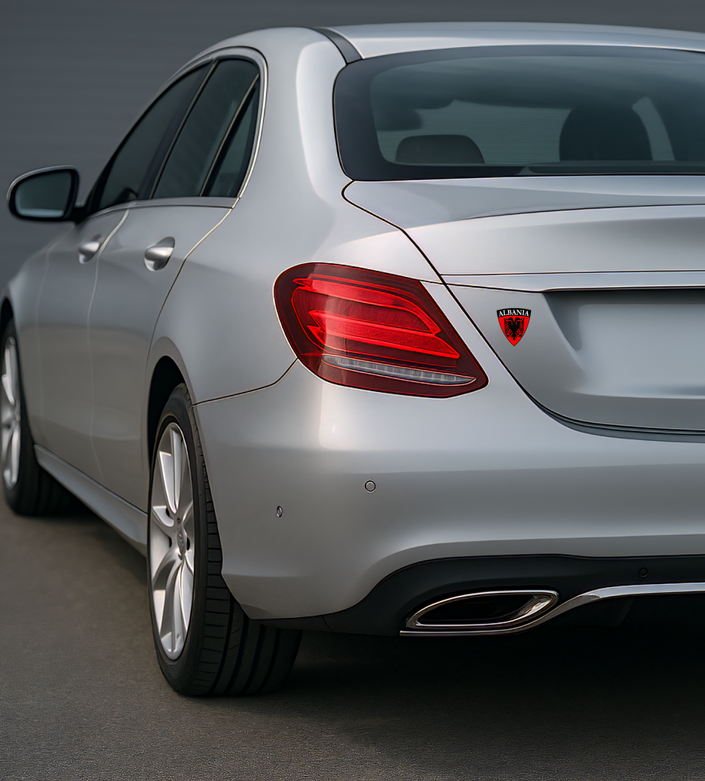 8x Albania Shqiponja Wappen Sticker – Albanien Flagge Emblem Aufkleber 5,0x5,5cm (004)