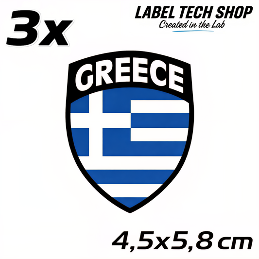 3x Griechenland Aufkleber 🇬🇷 Αυτοκόλλητο Ελλάδας Greek Sticker 4,5×5,8 cm (109)