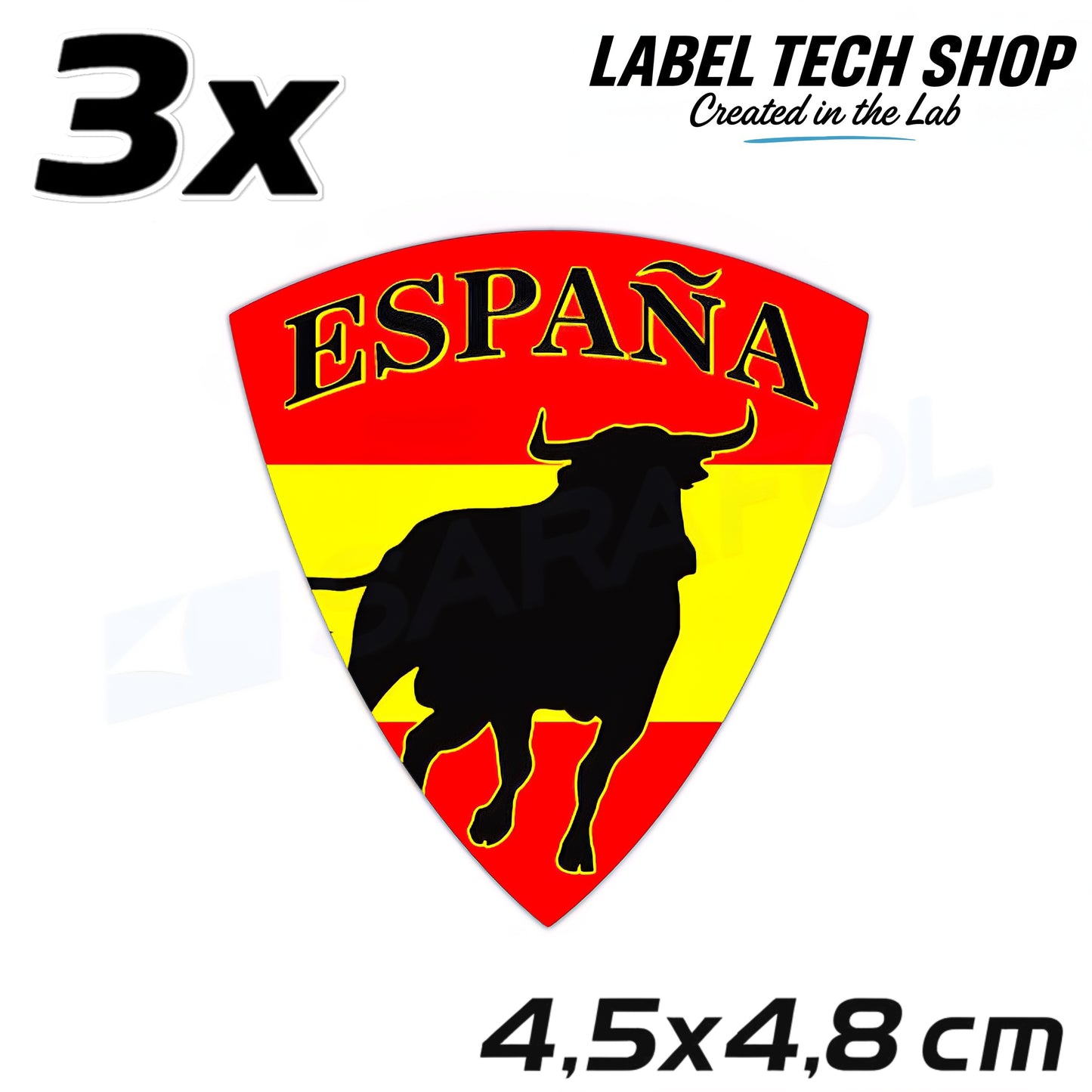 3x Spanien Aufkleber España adhesivo Spain Sticker Flagge Wappen 4,5x4,8cm (002)