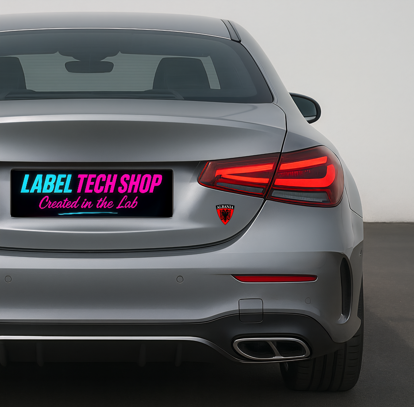 8x Albania Shqiponja Wappen Sticker – Albanien Flagge Emblem Aufkleber 5,0x5,5cm (004)