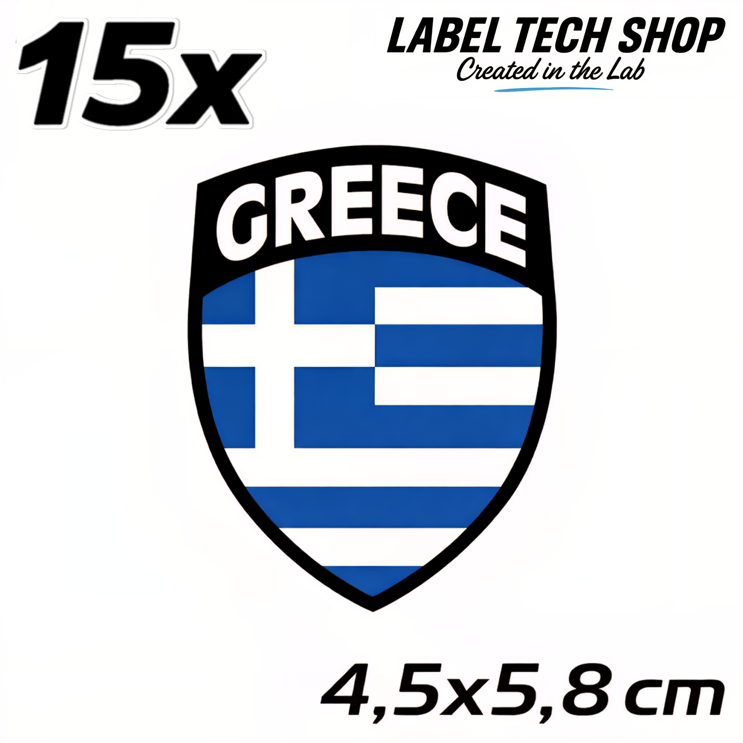 15x Griechenland Aufkleber 🇬🇷 Αυτοκόλλητο Ελλάδας Greek Sticker 4,5×5,8 cm (109)