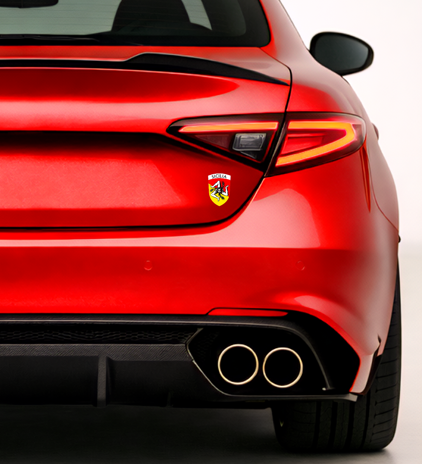 3x Sizilien Aufkleber – Sicilia Sicily Flagge Wappen Sticker 3,5x5,0cm (017)