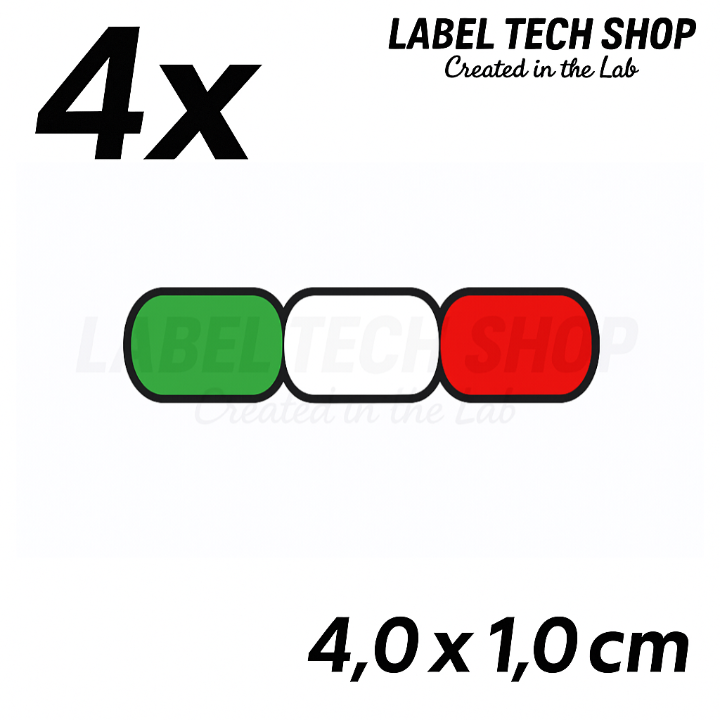 4x Italien Aufkleber Flagge 4×1cm Flagge Italien Adesivo Sticker 096
