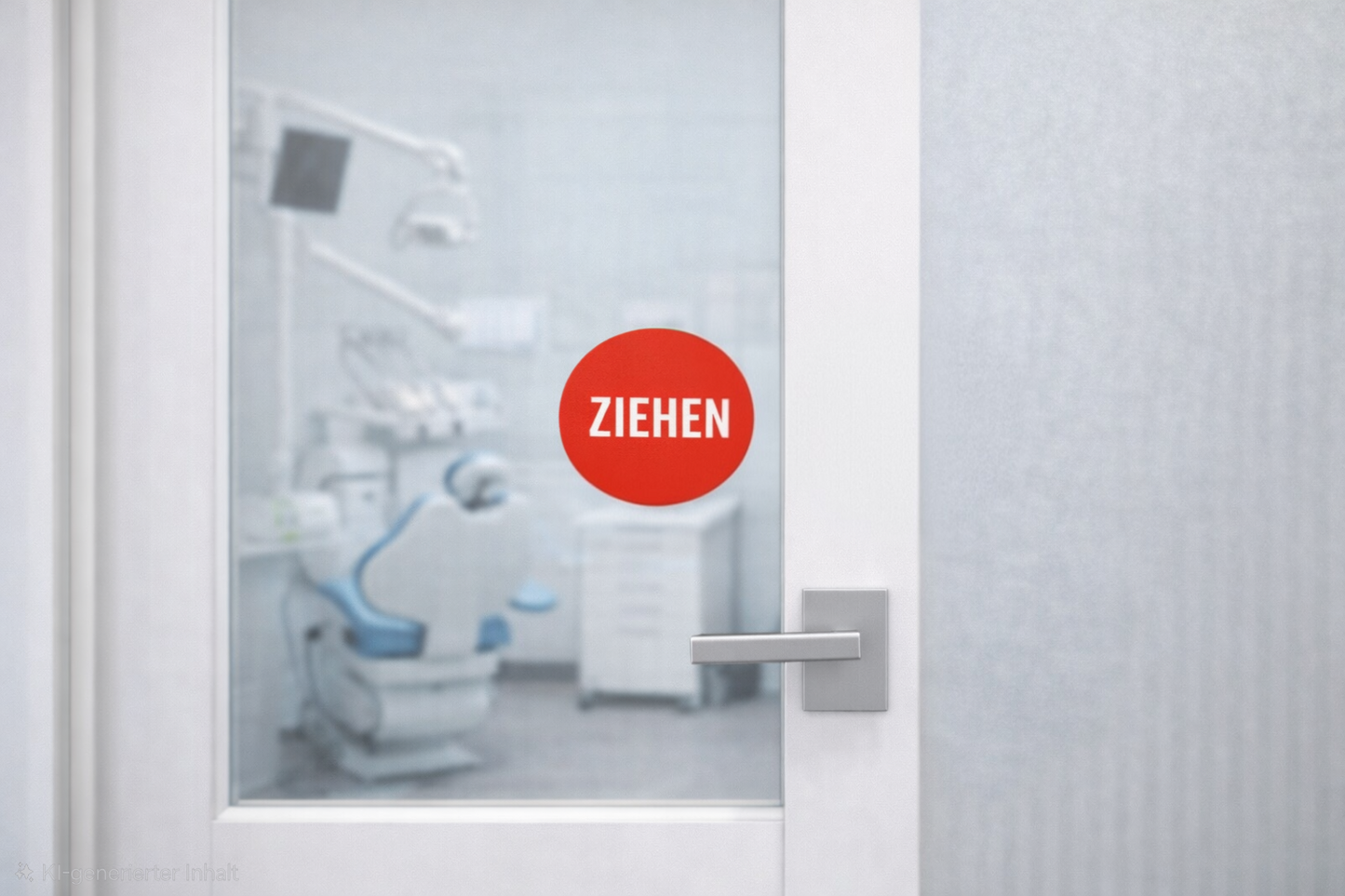 1x Drücken 1x Ziehen Aufkleber 6,0 cm Ø Sticker Hinweiszeichen Gebotszeichen Schild Außenbereich Innenbereich 119