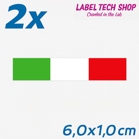 2x Italia/Italien Aufkleber Flagge 6×1 cm Italien Streifen Adesivo Sticker 036
