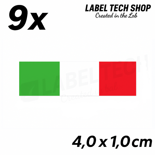 9x Italien Aufkleber Flagge 4×1cm Flagge Adesivo Italiano Sticker 097