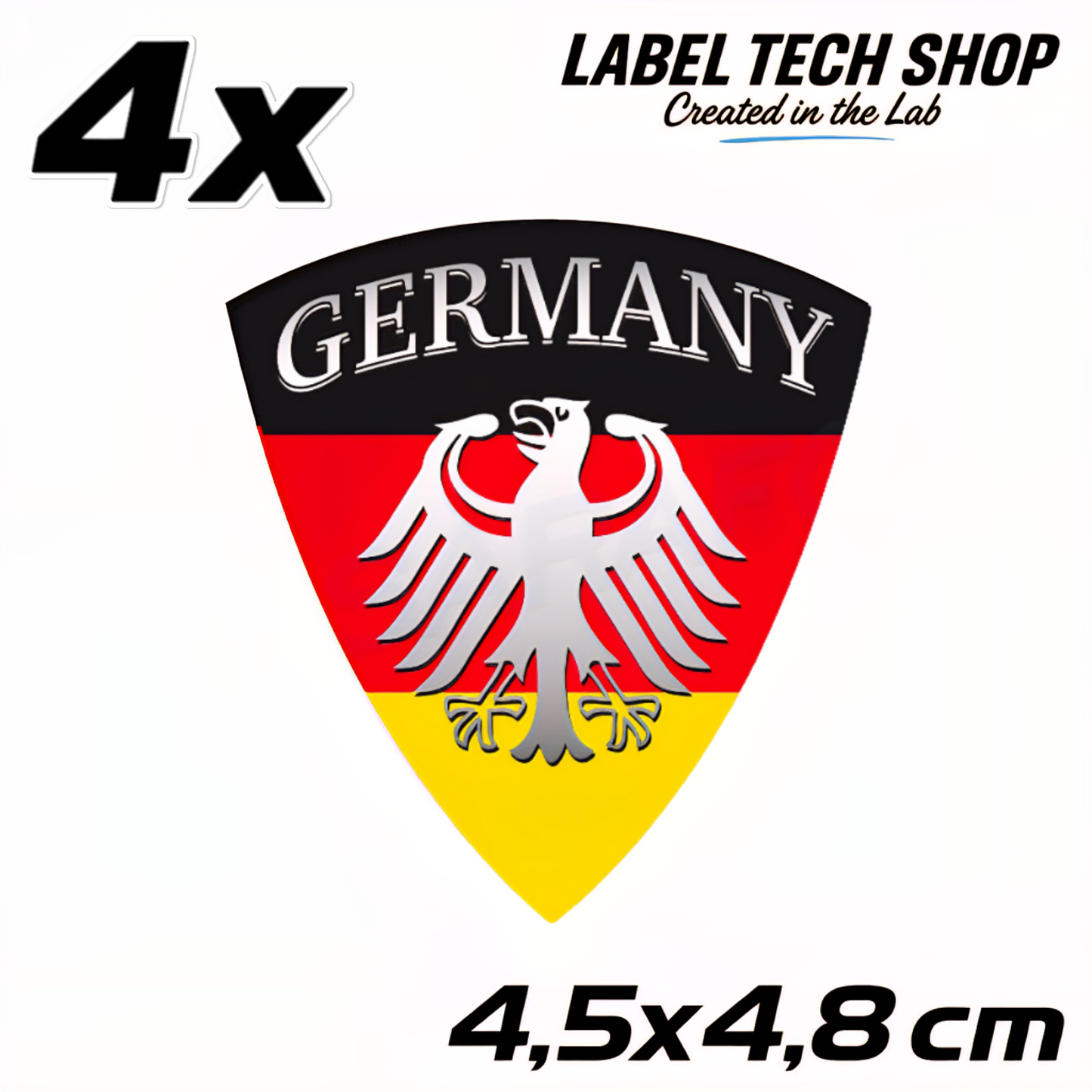 Germany Emblem Aufkleber 4,5 x 4,8 cm – Deutschland Adler Wappen Sticker (116)