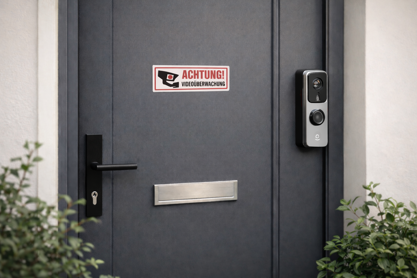 Kamera Aufkleber Achtung Videoüberwachung 13×5cm Hinweiszeichen für Innen&Außen 122