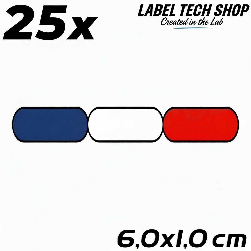 25x Frankreich Aufkleber France Francia Flagge Sticker 6,0x1,0cm (038)