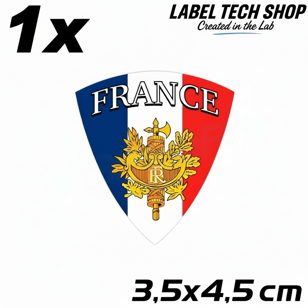 1x Frankreich Aufkleber France Francia Flagge Sticker 3,5x4,5cm (003)