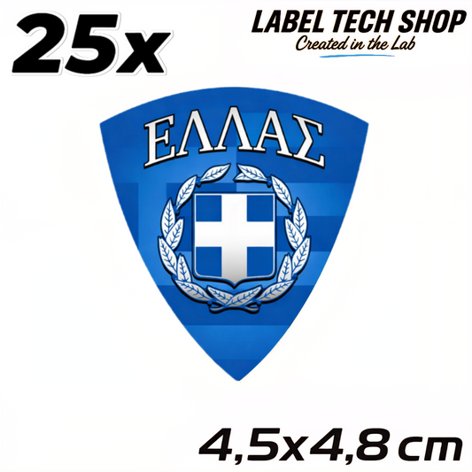 25x Griechenland Aufkleber 🇬🇷 Αυτοκόλλητο Ελλάδας Greek Sticker 4,5×4,8 cm (113)