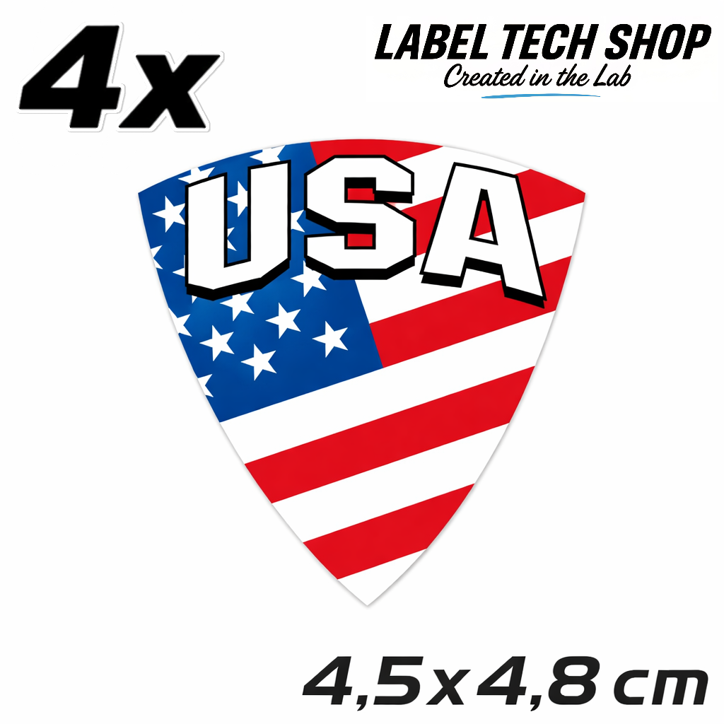 America Amerika Aufkleber Sticker – USA Flag Flagge Wappen Emblem – Auto Laptop Helm Geschenk – 4,5 × 4,8 cm (118)