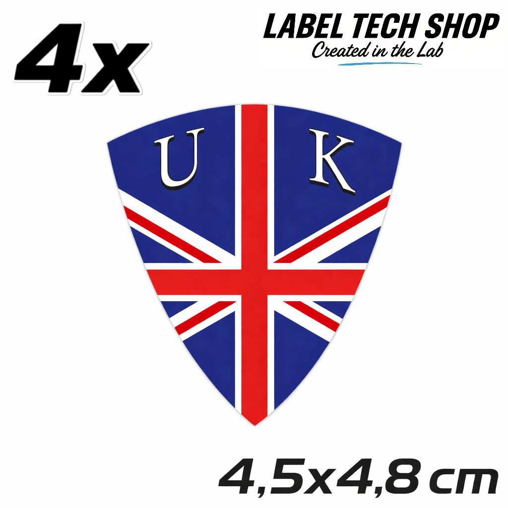 UK United Kingdom Great Britain Wappen Grossbritanien Aufkleber Sticker – Coat of Arms – Auto Laptop Helm – 4,5 × 4,8 cm (104)
