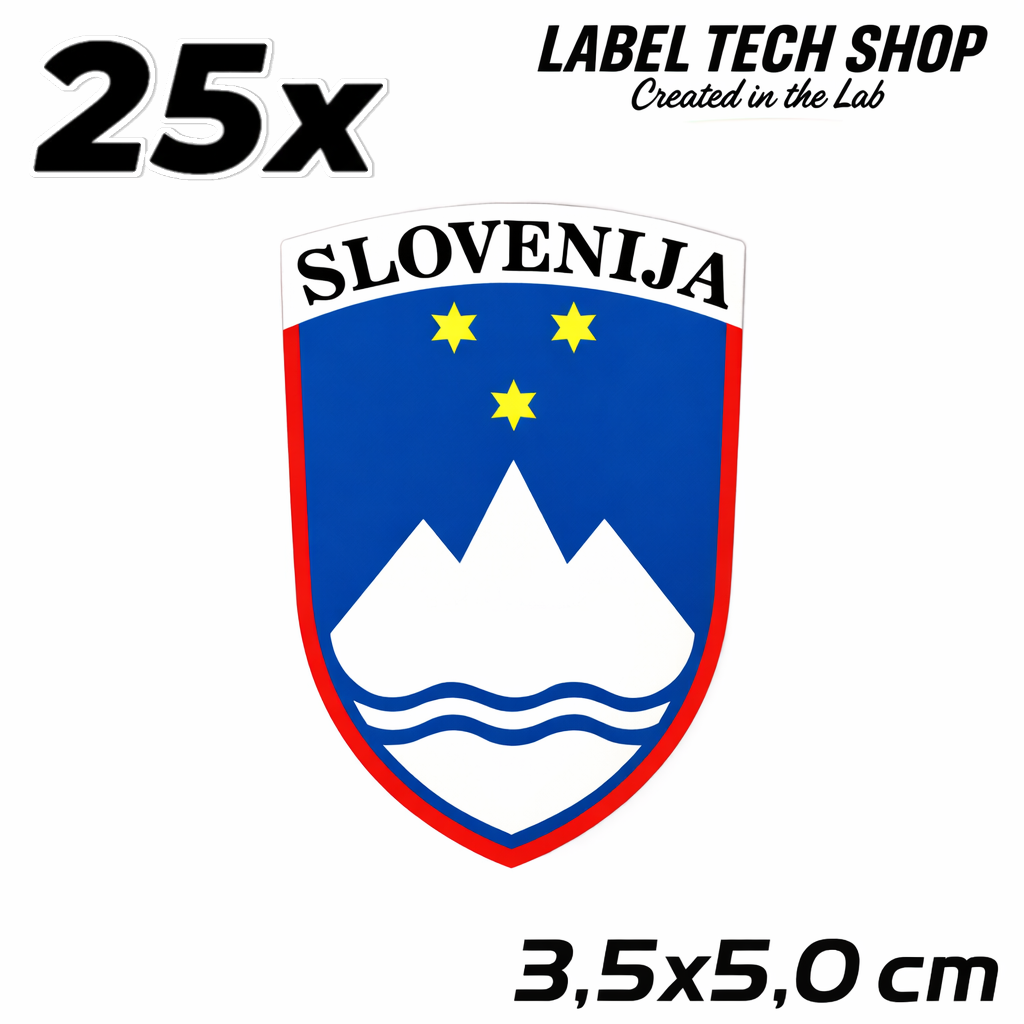 Slowenien Slovenija Nalepka Emblem Aufkleber Sticker 3,5 x 5,0 cm – Wappen Slovenia (009)