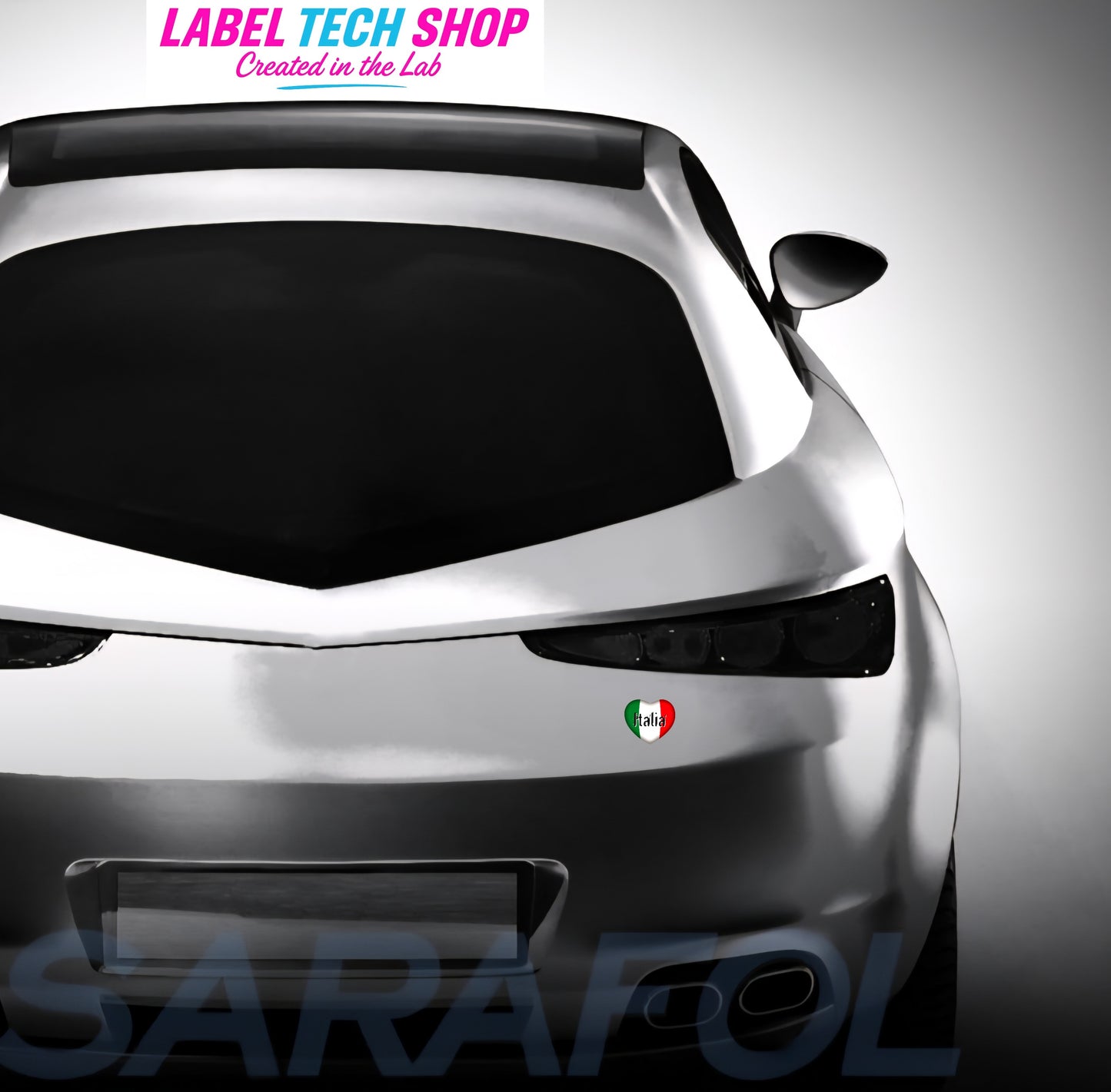 100x Italia/Italien Aufkleber Herz 5×4,5cm Flagge Italien Adesivo Cuore Sticker 060