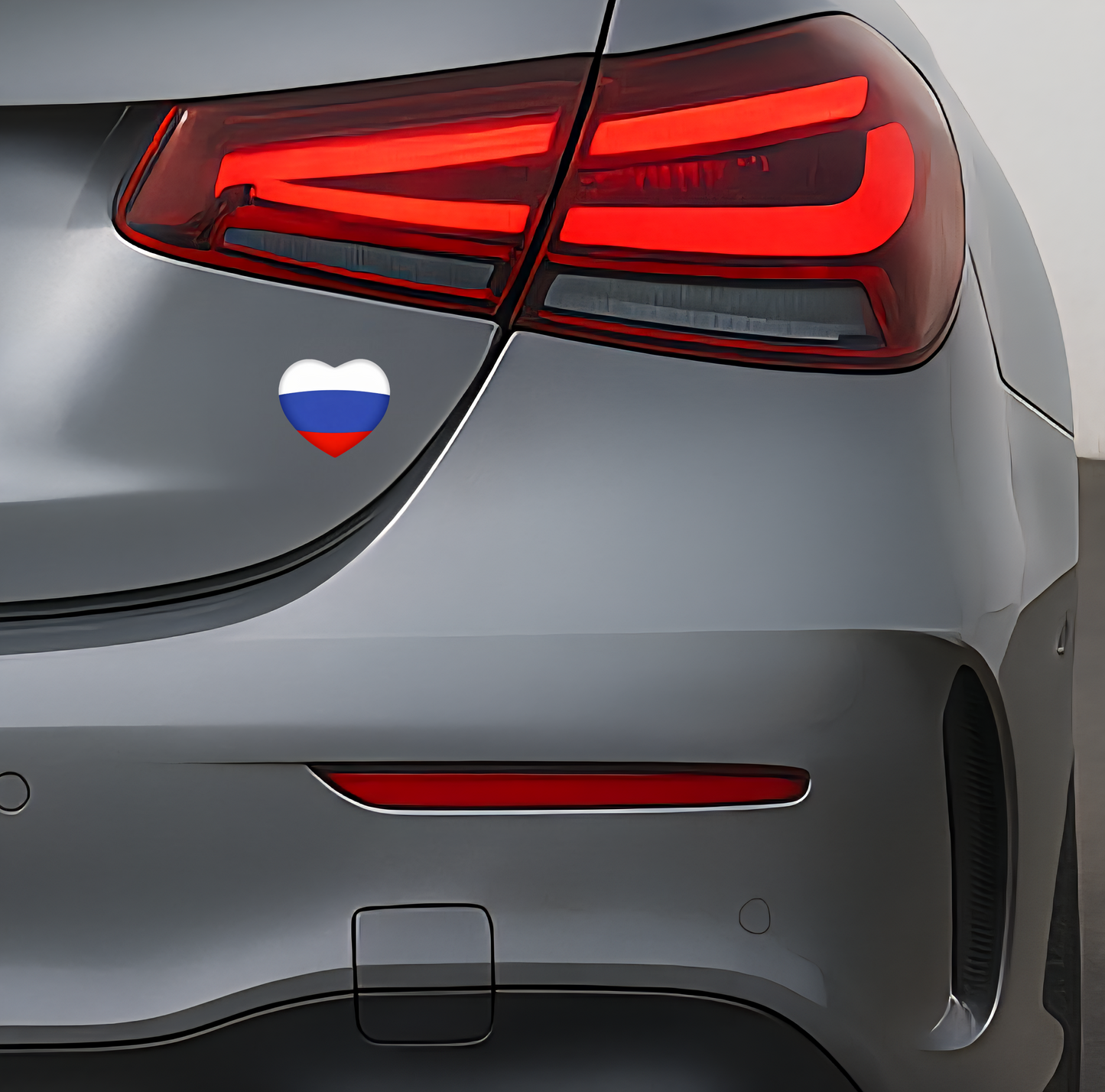 Russland Russia Россия Herz Aufkleber – Russia Flag Heart Sticker – Auto Laptop Helm 5,0 × 4,5 cm (047)