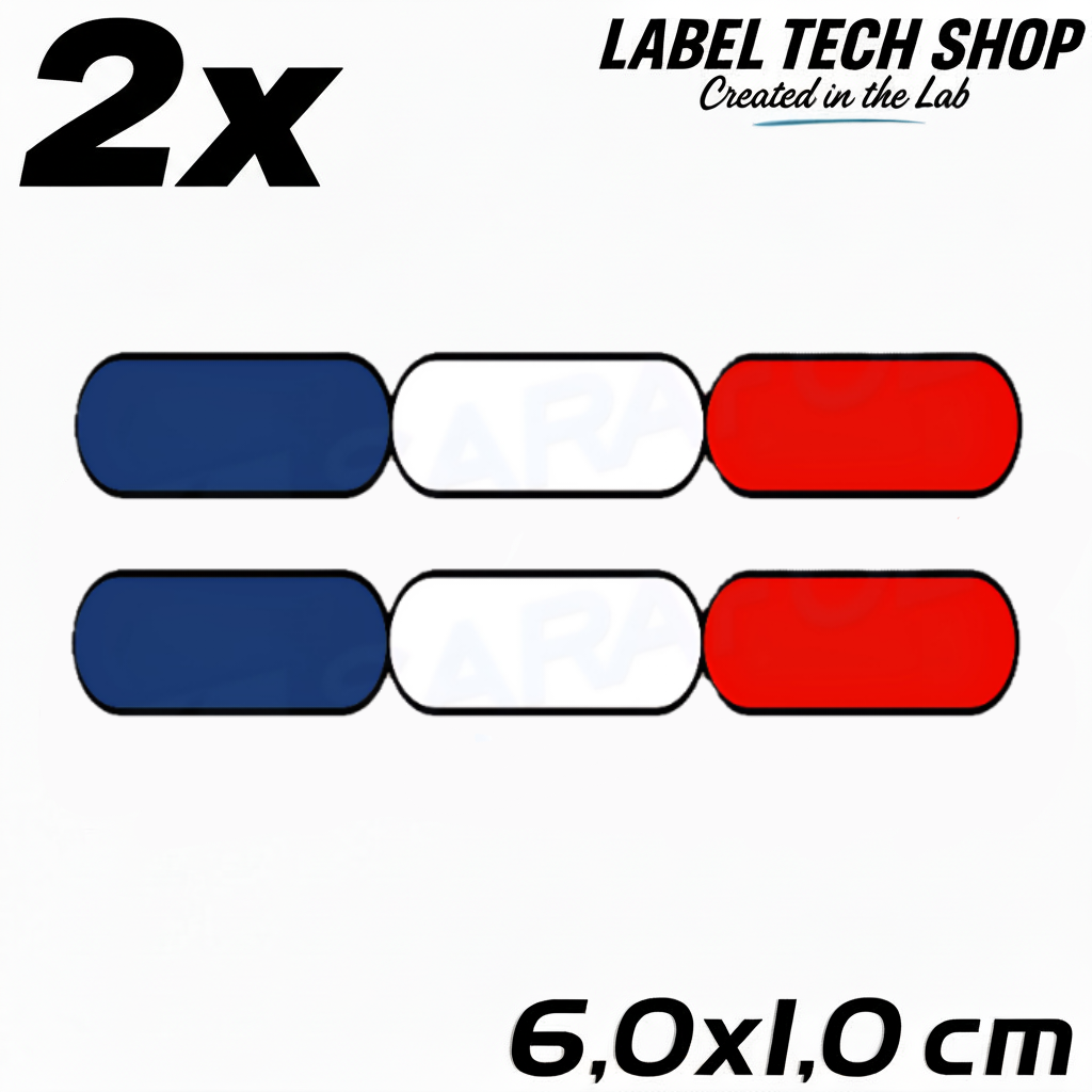 2x Frankreich Aufkleber France Francia Flagge Sticker 6,0x1,0cm (038)