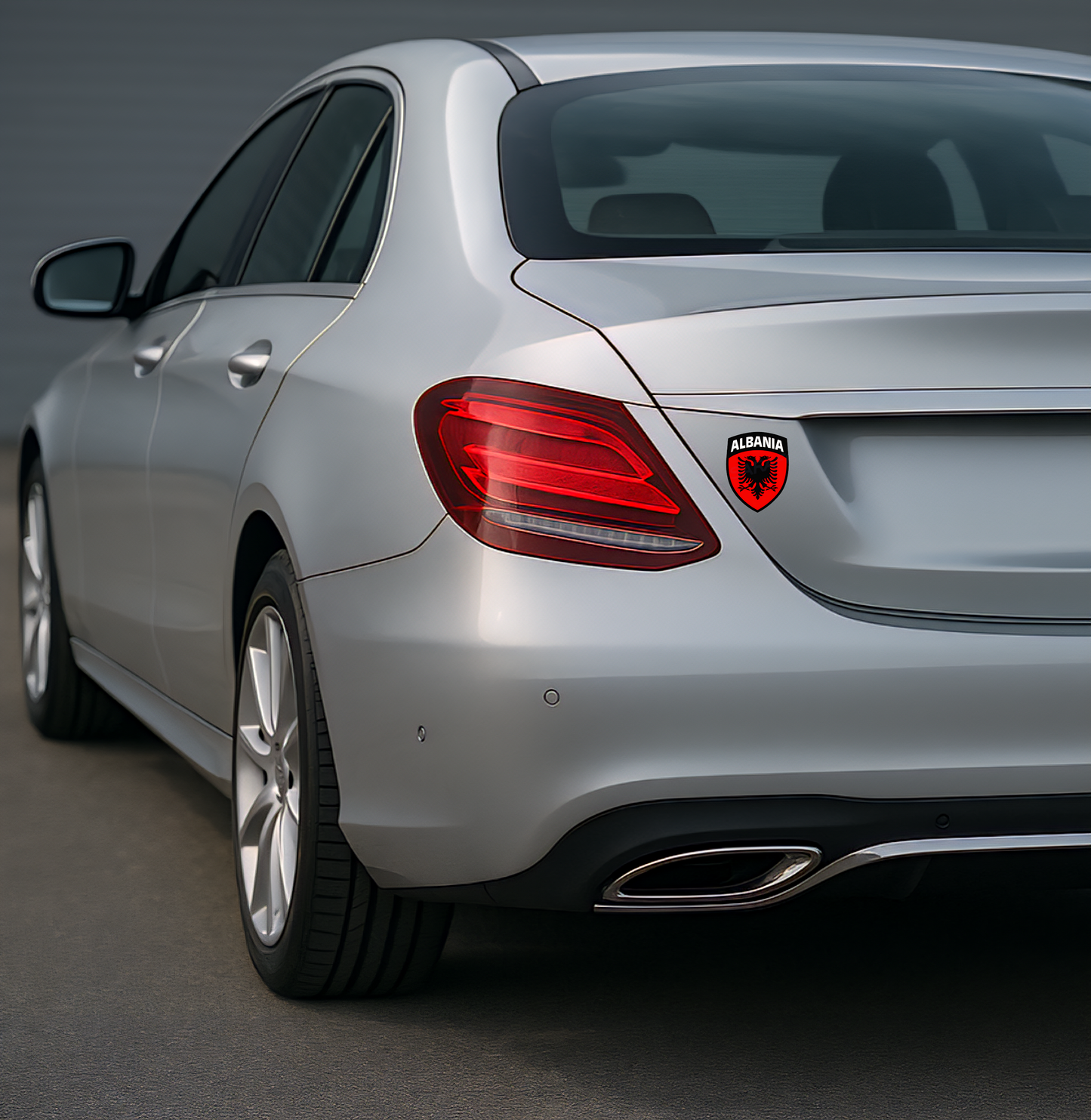 5x Albanien Aufkleber Shqipëria Shqiponja  – Albania Flagge Emblem Wappen Sticker 4,5x5,5cm (100)