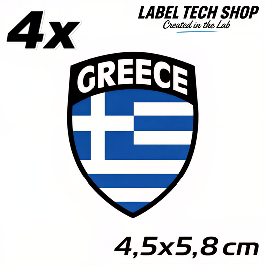 4x Griechenland Aufkleber 🇬🇷 Αυτοκόλλητο Ελλάδας Greek Sticker 4,5×5,8 cm (109)