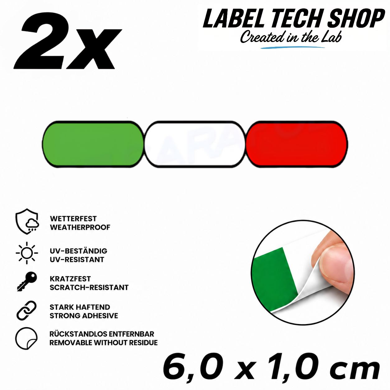 🇮🇹 Italien Aufkleber Italian Sticker Adesivo Italiano Bandiera Italiana Motorrad Auto Helm 6,0x1,0cm NR.037