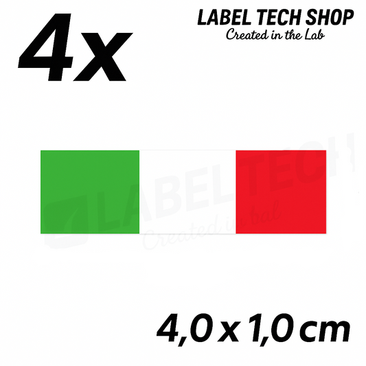 4x Italien Aufkleber Flagge 4×1cm Flagge Italien Adesivo Sticker 097