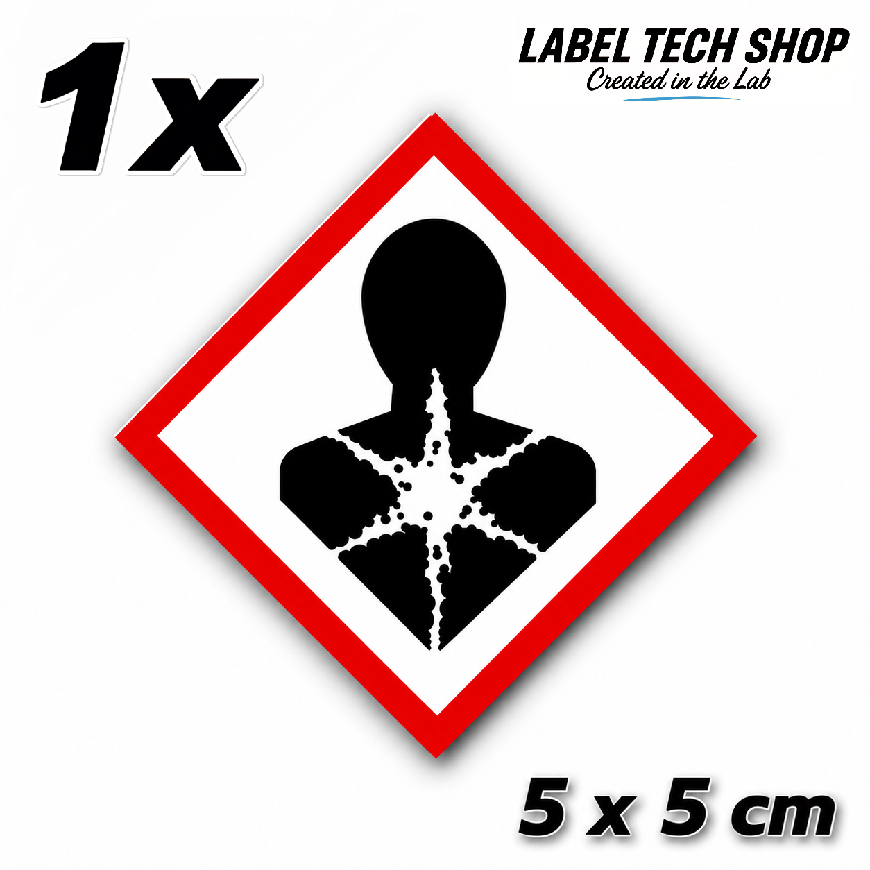 GHS08 Gesundheitsgefahr Aufkleber Health Hazard Sticker Gefahrstoff Kennzeichen nach CLP / GHS Arbeitssicherheit