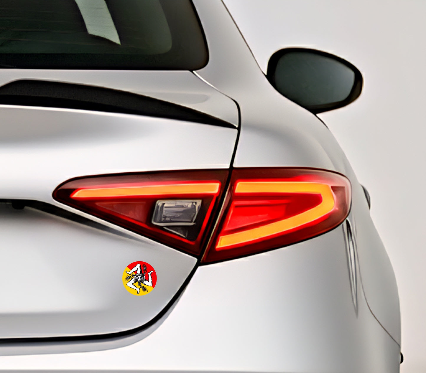 2x Sizilien Aufkleber – Sicilia Sicily Flagge Wappen Sticker Rund Ø 3cm (030)