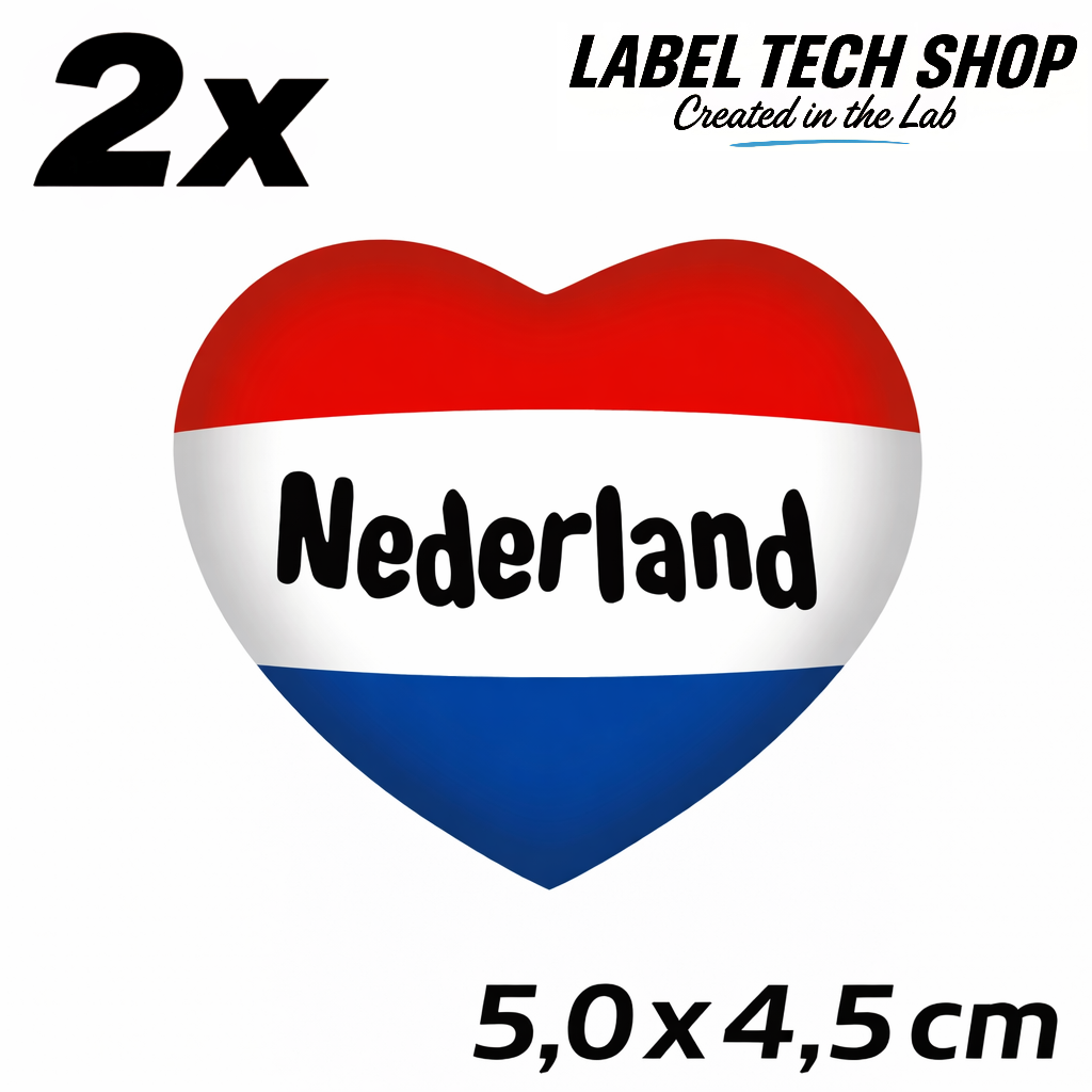 Niederlande Netherlands Holland Nederland Herz Aufkleber Sticker  Netherlands Flag Heart Sticker Auto Laptop Helm – 5,0 × 4,5 cm (054)