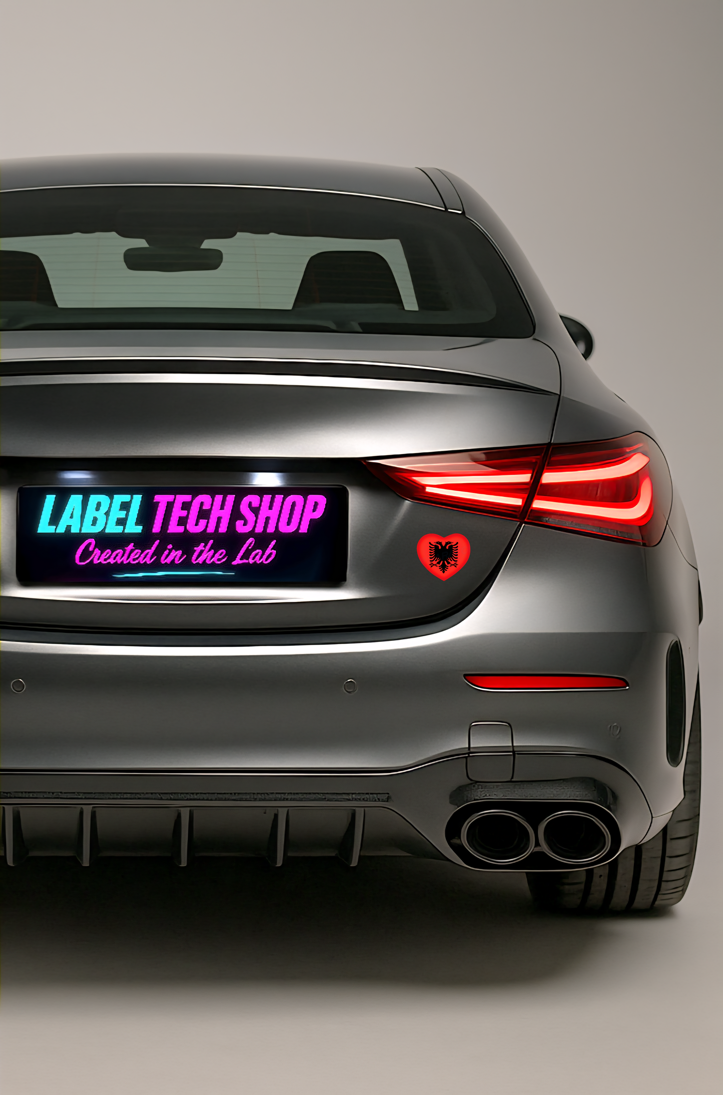 5x Albania Shqiponja Herz Sticker – Albanien Flagge Heart Aufkleber 4,5x5,5cm (005)