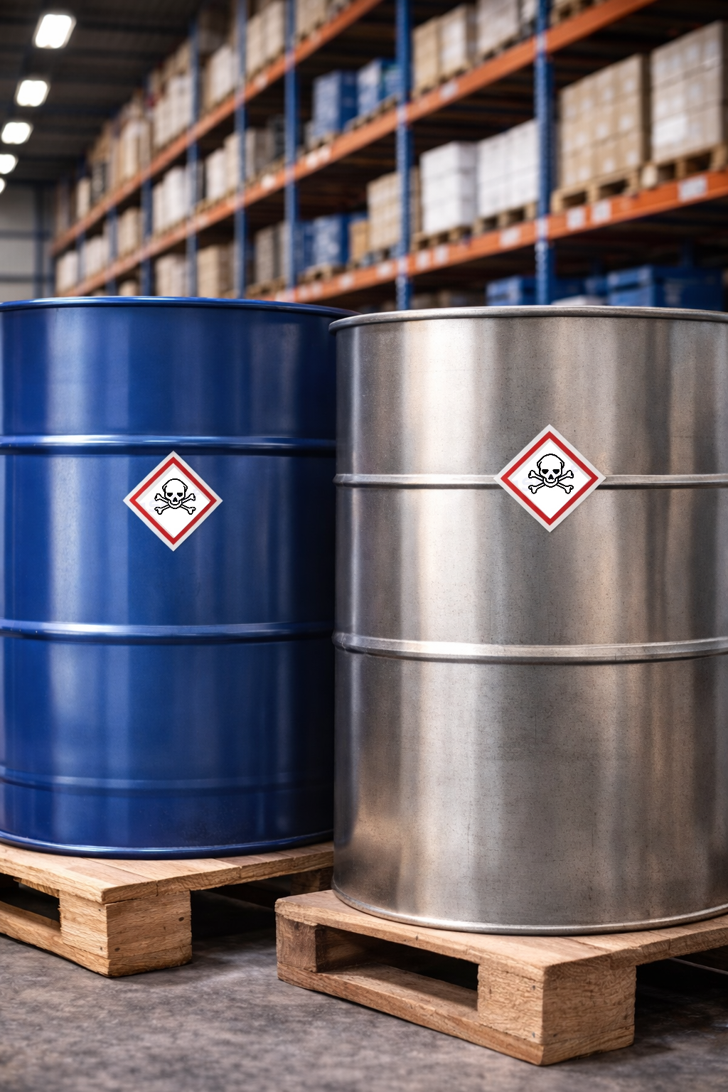 GHS06 Totenkopf Aufkleber  Giftige Chemikalien Toxisch nach CLP Norm Arbeitssicherheit