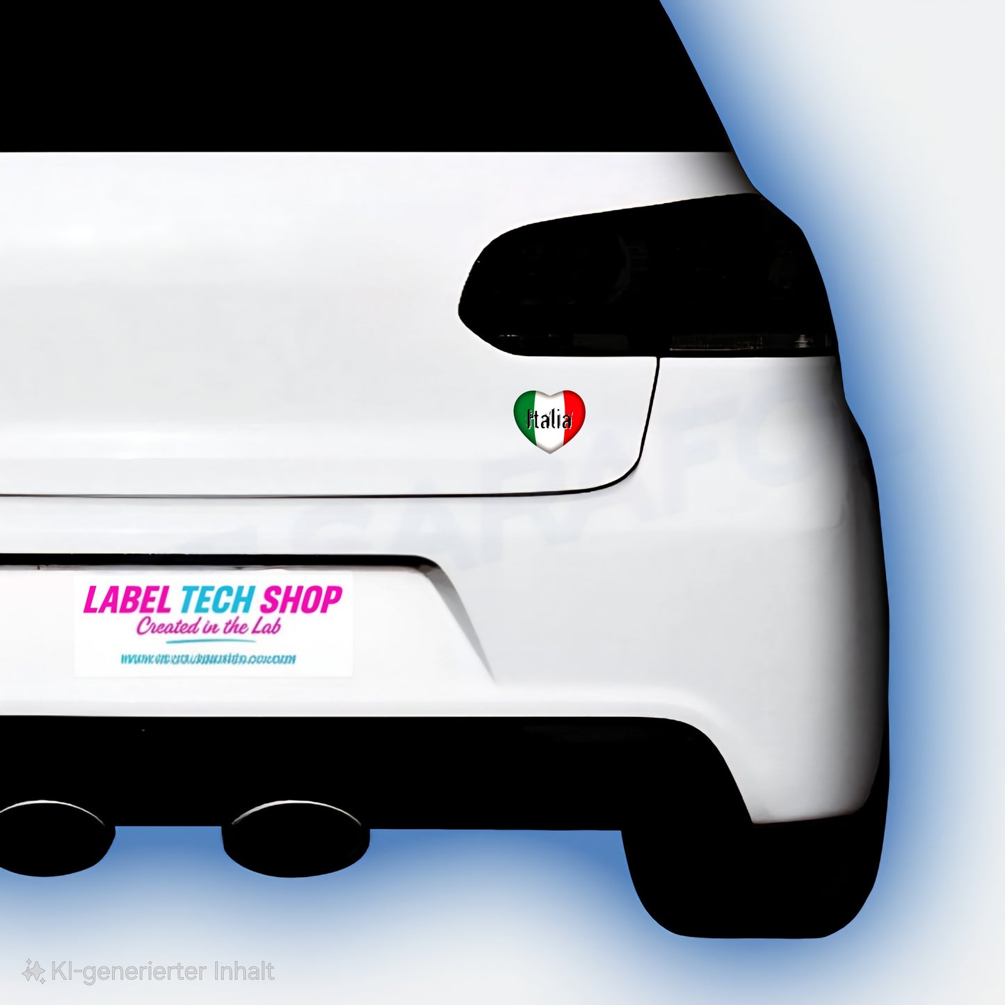 100x Italia/Italien Aufkleber Herz 5×4,5cm Flagge Italien Adesivo Cuore Sticker 060