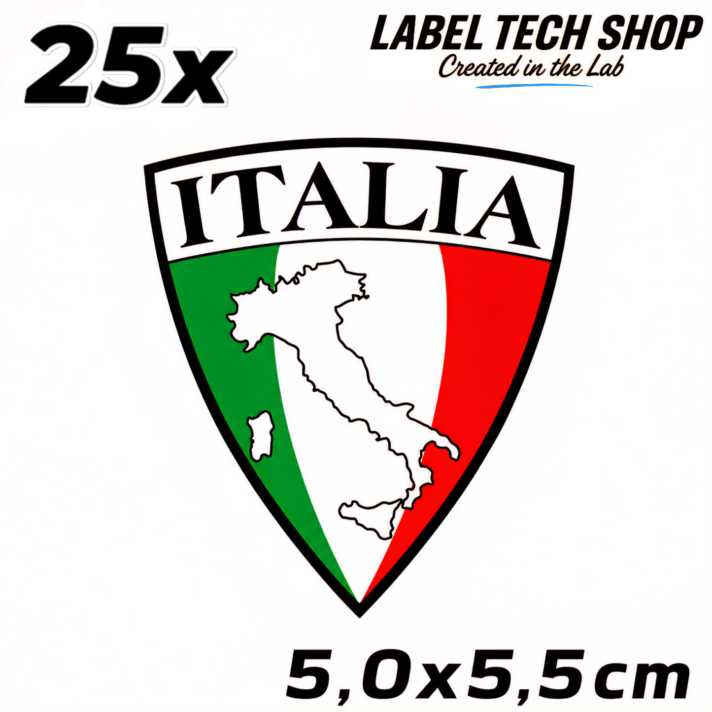 🇮🇹 Italien Italia Italy Emblem Wappen Adesivo Sticker Aufkleber Auto Motorrad Helm Laptop Flagge 5,0x5,5cm