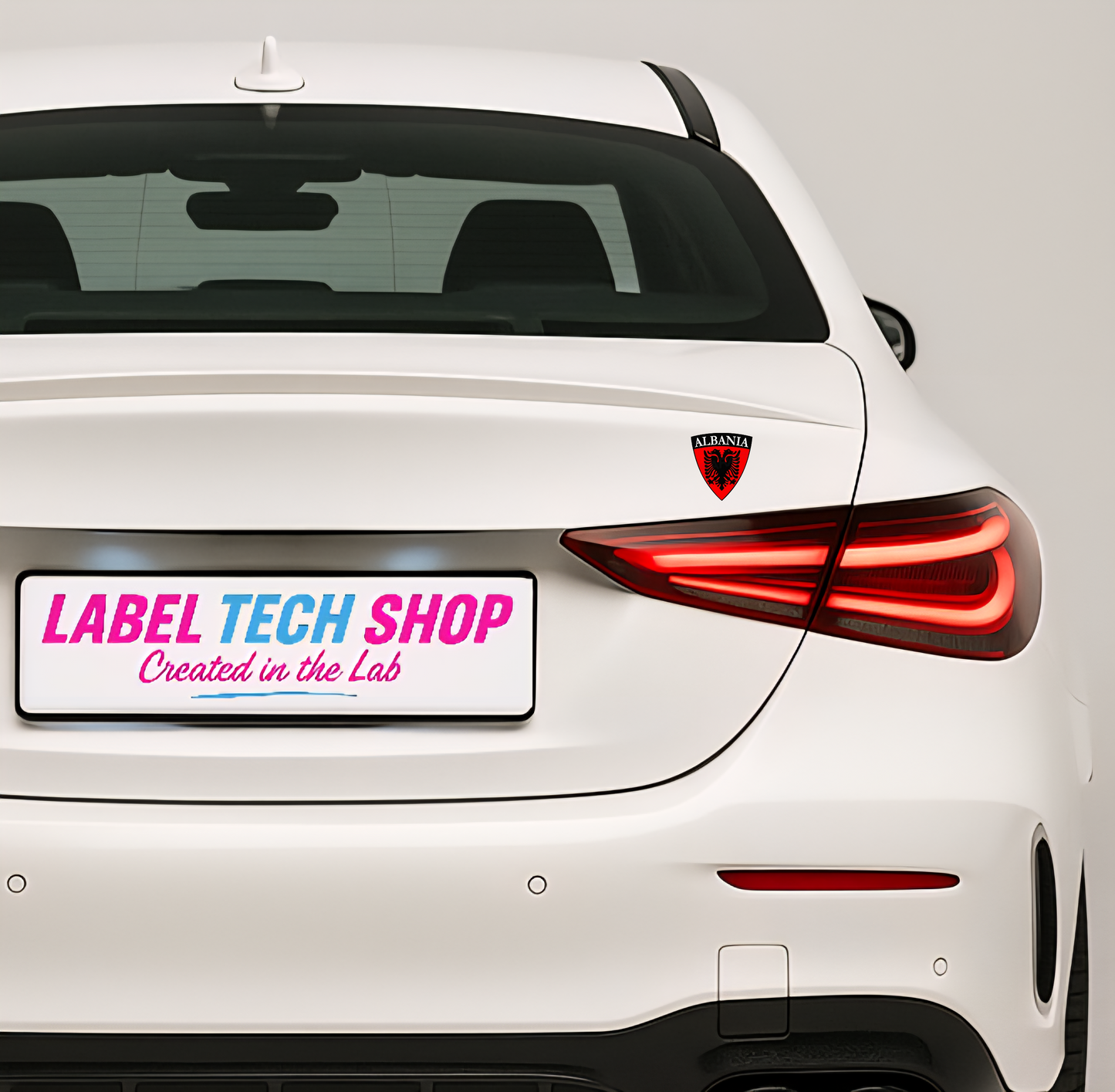 8x Albania Shqiponja Wappen Sticker – Albanien Flagge Emblem Aufkleber 5,0x5,5cm (004)