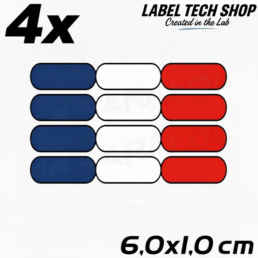 4x Frankreich Aufkleber France Francia Flagge Sticker 6,0x1,0cm (038)