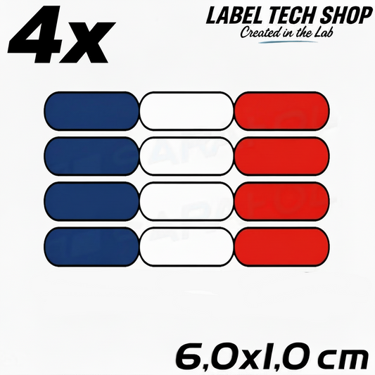 4x Frankreich Aufkleber France Francia Flagge Sticker 6,0x1,0cm (038)