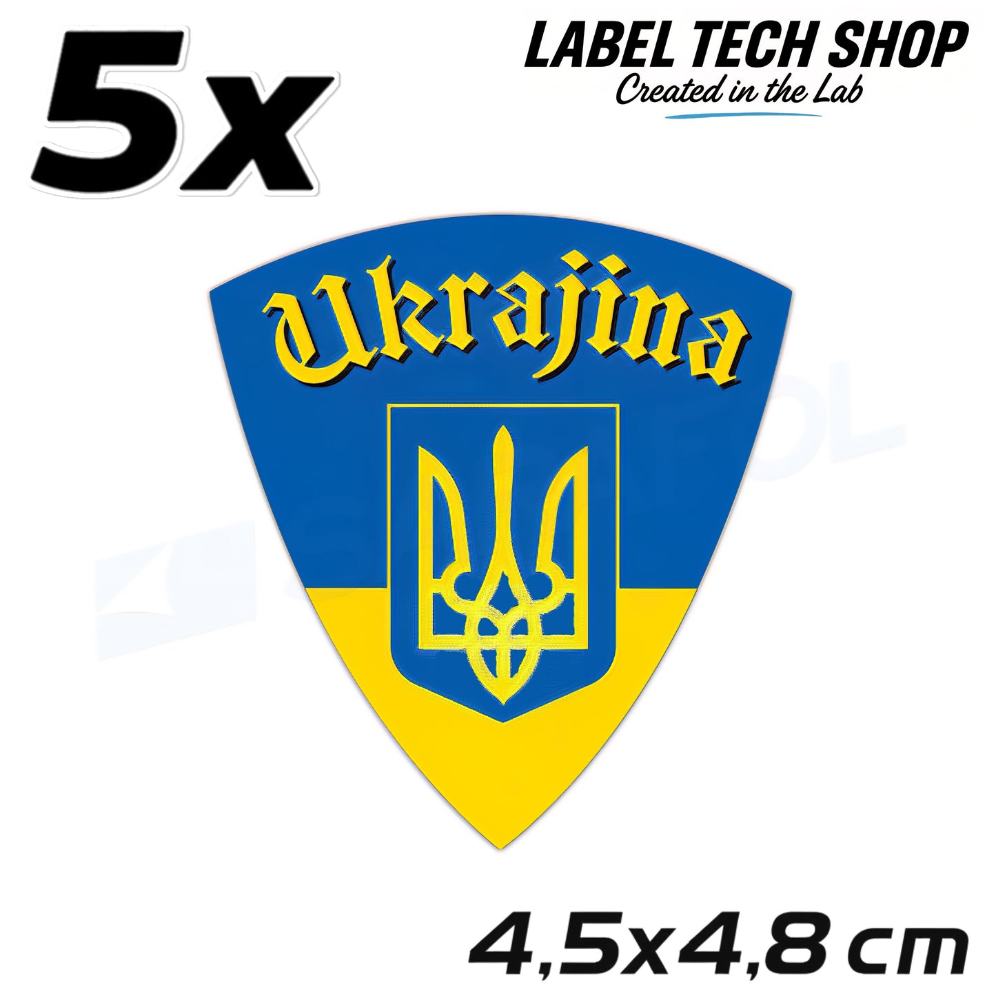 5x Ukraine Aufkleber 🇺🇦Ukraine Ukraijna Naklejka Sticker Flagge 4,5x4,8cm 012
