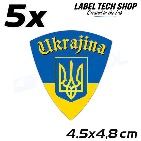 5x Ukraine Aufkleber 🇺🇦Ukraine Ukraijna Naklejka Sticker Flagge 4,5x4,8cm 012