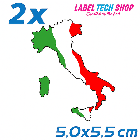 2x Italia/Italien Aufkleber Stiefel 5×5,5cm Flagge Italien Adesivo Sticker 032