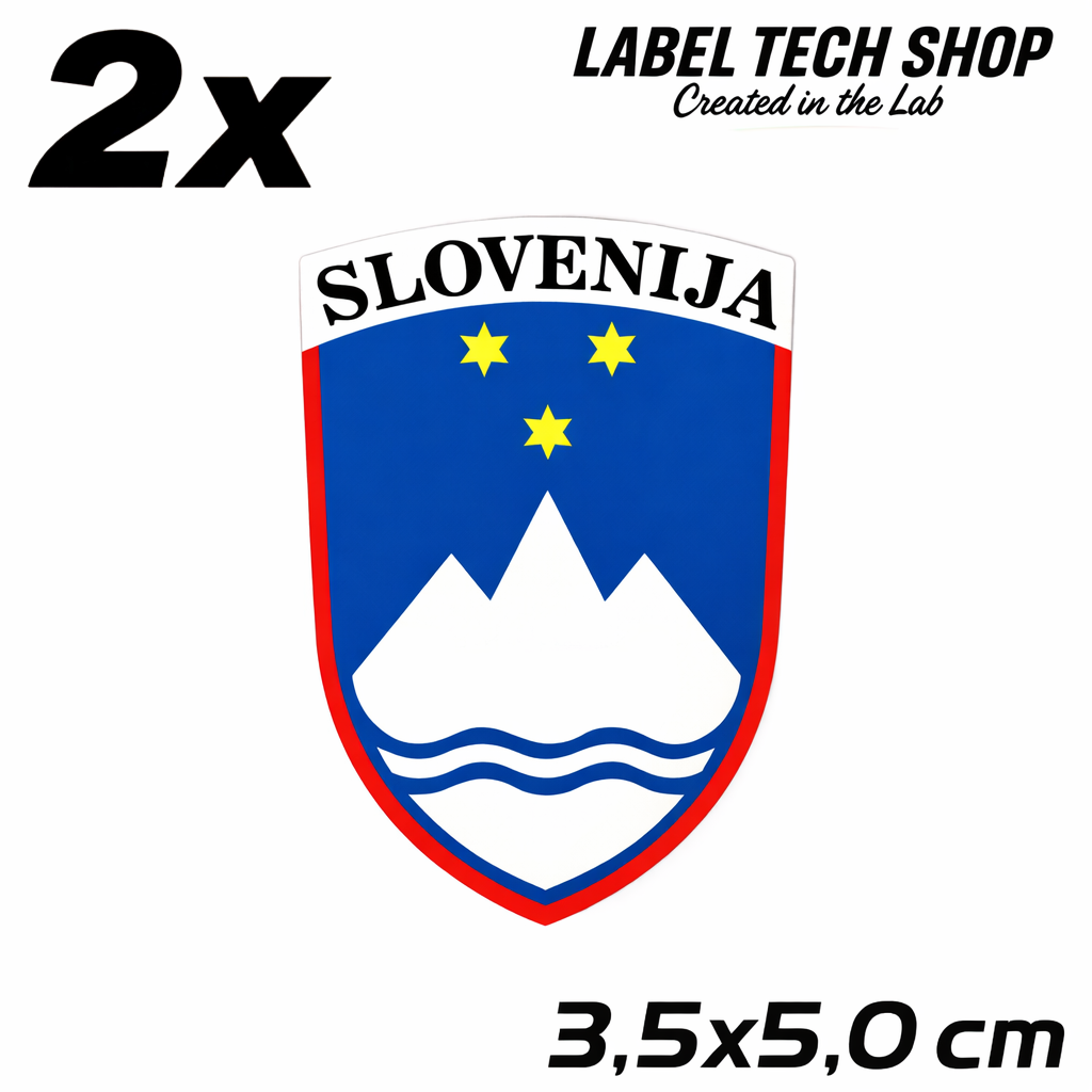 Slowenien Slovenija Nalepka Emblem Aufkleber Sticker 3,5 x 5,0 cm – Wappen Slovenia (009)