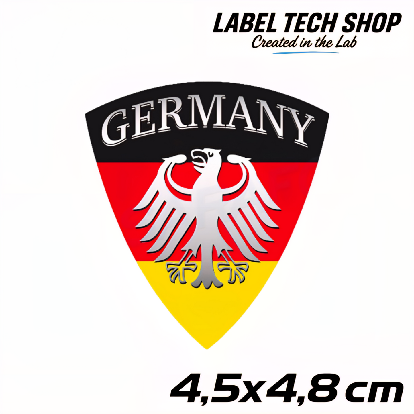 Germany Emblem Aufkleber 4,5 x 4,8 cm – Deutschland Adler Wappen Sticker (116)