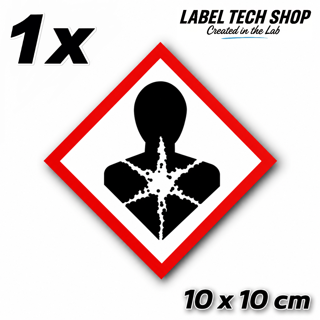 GHS08 Gesundheitsgefahr Aufkleber Health Hazard Sticker Gefahrstoff Kennzeichen nach CLP / GHS Arbeitssicherheit