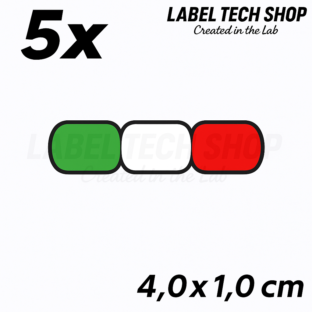 5x Italien Aufkleber Flagge 4×1cm Flagge Italien Adesivo Sticker 096