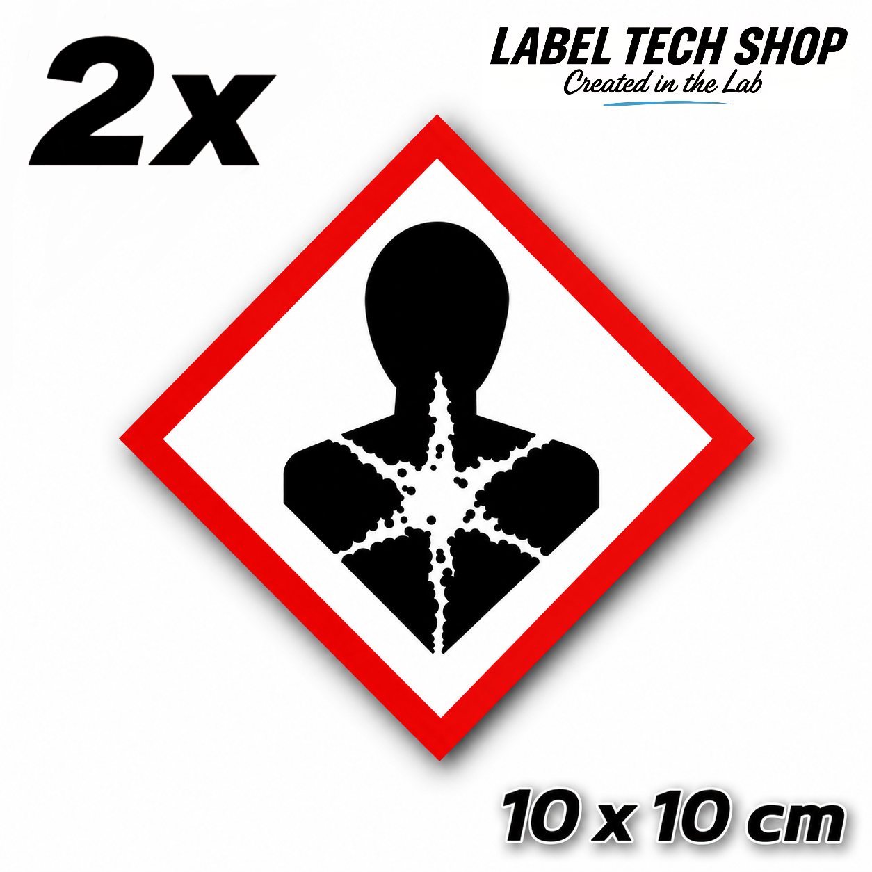 GHS08 Gesundheitsgefahr Aufkleber Health Hazard Sticker Gefahrstoff Kennzeichen nach CLP / GHS Arbeitssicherheit