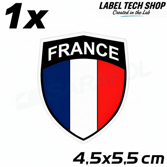 1x Frankreich Aufkleber France Francia Flagge Sticker 4,5x5,5cm (034)