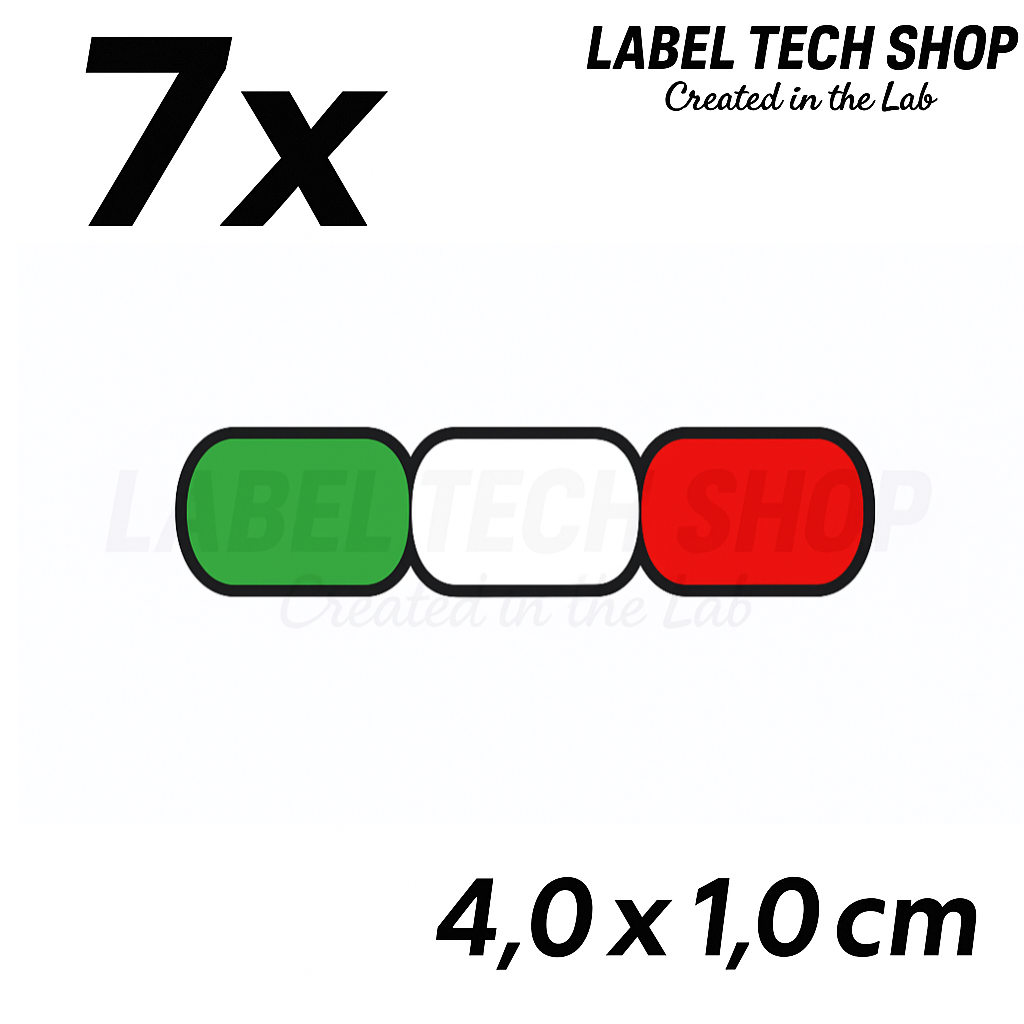 7x Italien Aufkleber Flagge 4×1cm Flagge Italien Adesivo Sticker 096