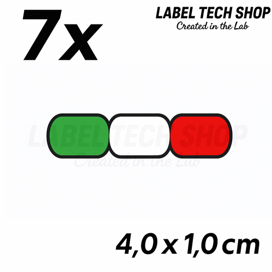 7x Italien Aufkleber Flagge 4×1cm Flagge Italien Adesivo Sticker 096