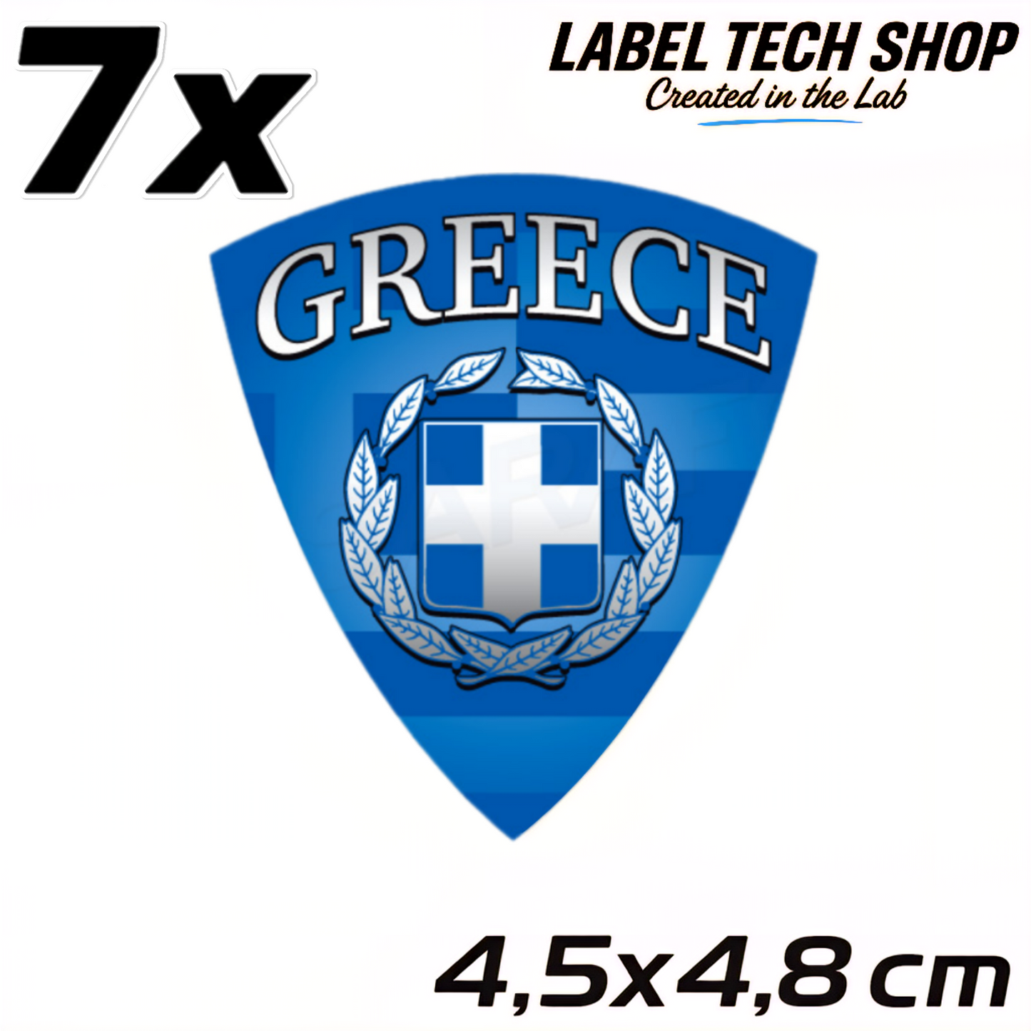 7x Griechenland Aufkleber 🇬🇷 Αυτοκόλλητο Ελλάδας Greece Sticker 4,5×4,8 cm (115)